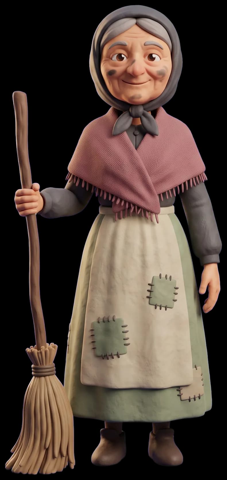 La Befana as a clay figurine