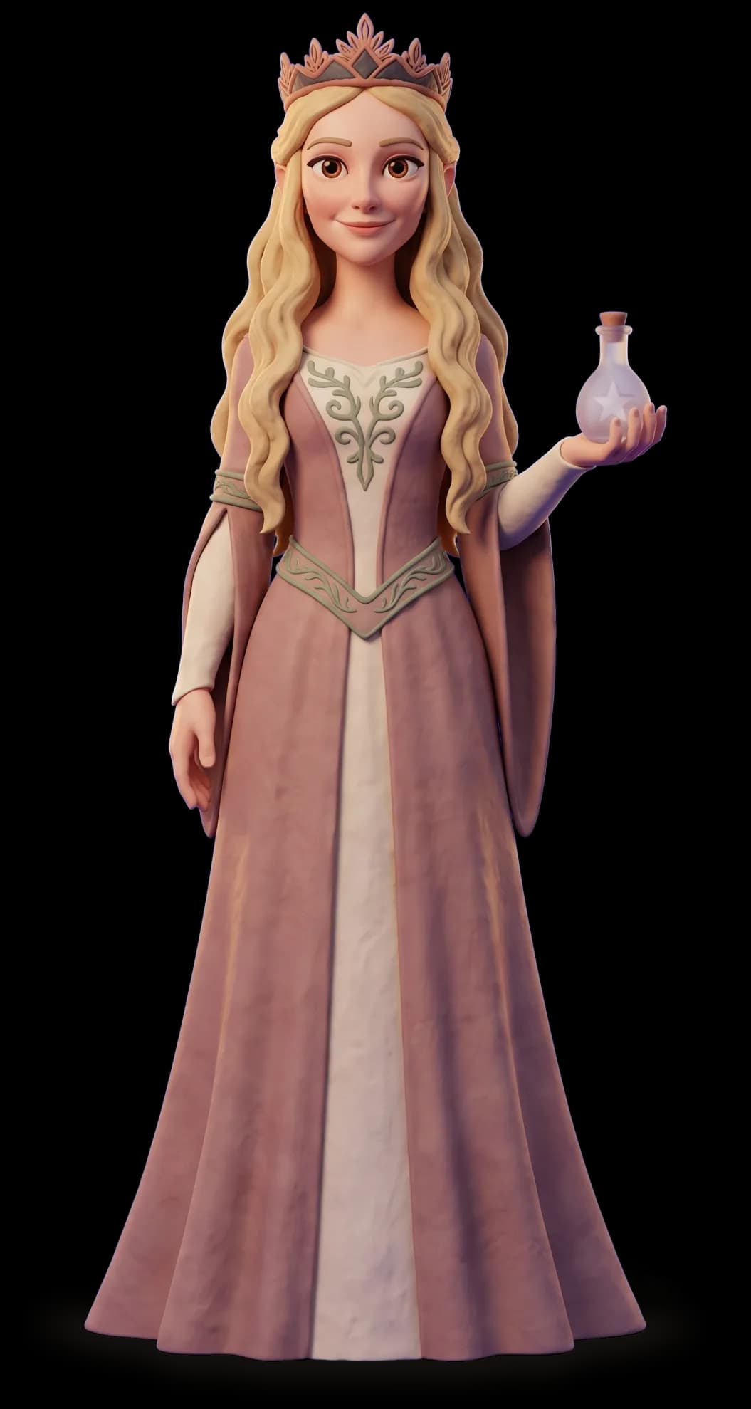 Galadriel as a clay figurine
