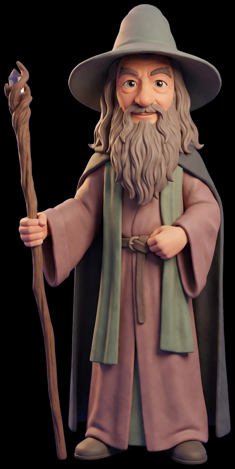 Gandalf the White as a clay figurine