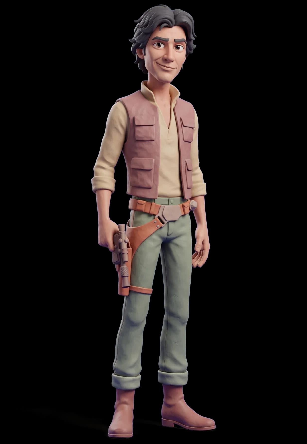 Han Solo as a clay figurine