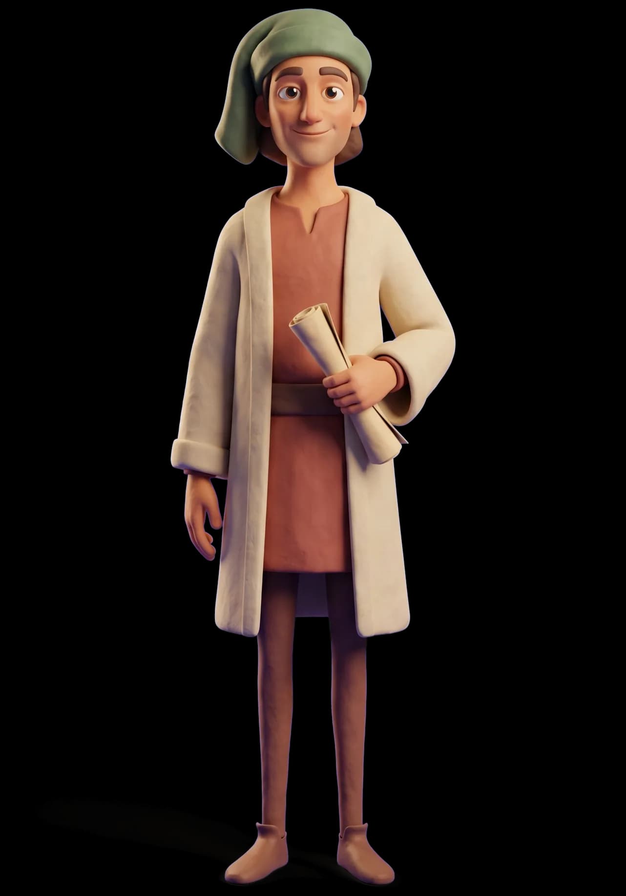 Marco Polo as a clay figurine