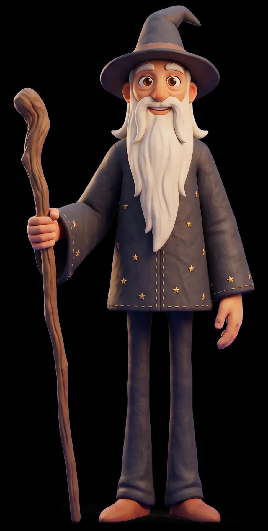 Merlin as a clay figurine