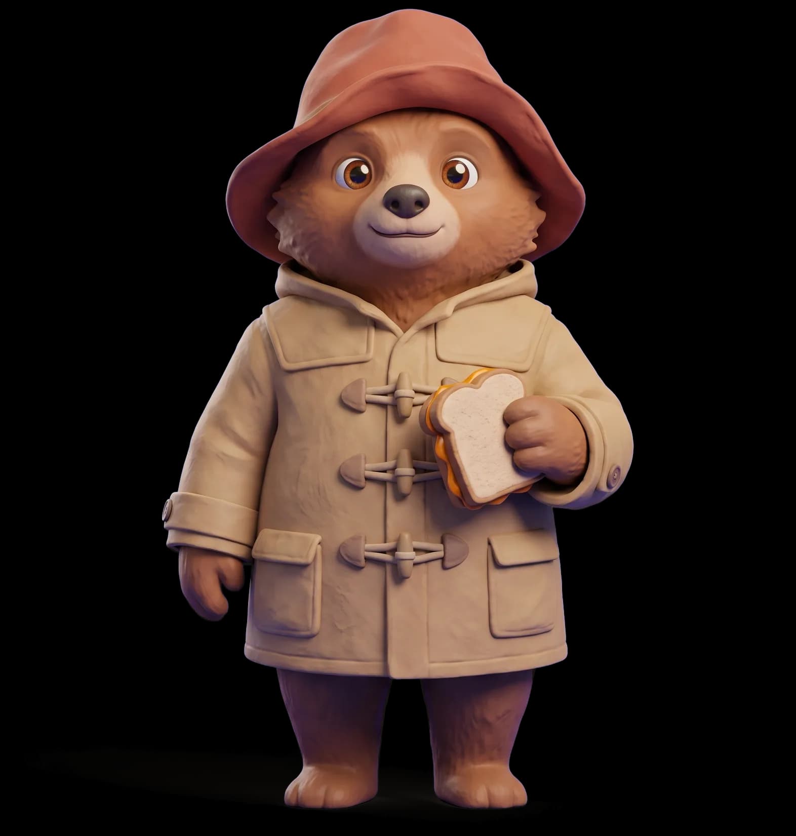 Paddington as a clay figurine