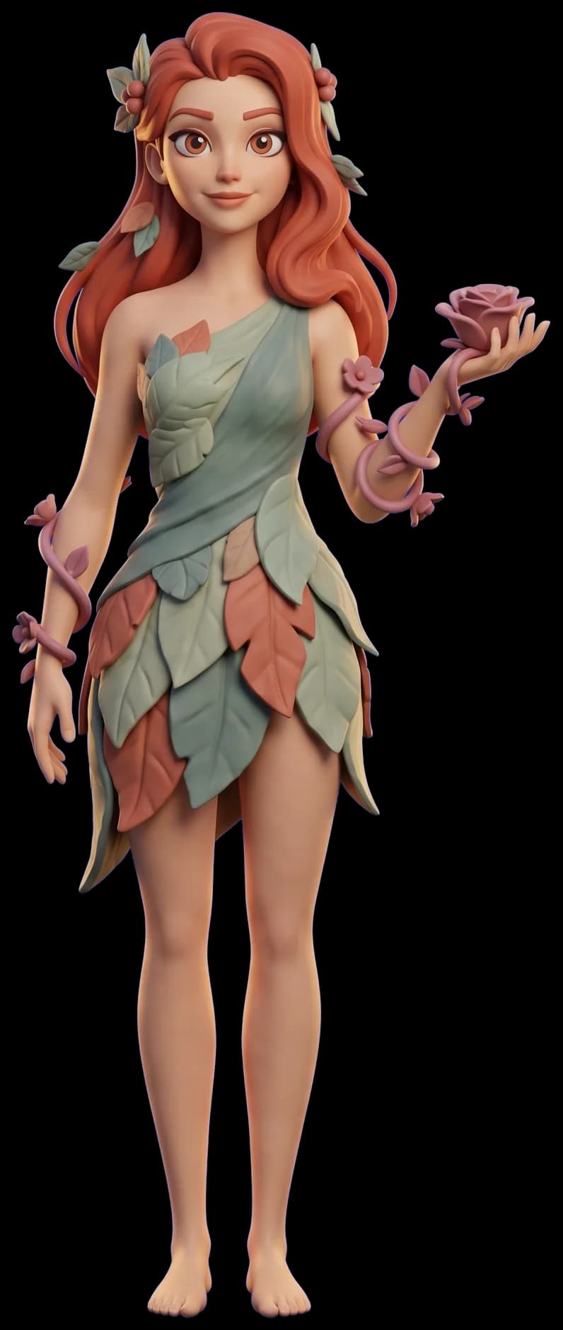 Poison Ivy as a clay figurine