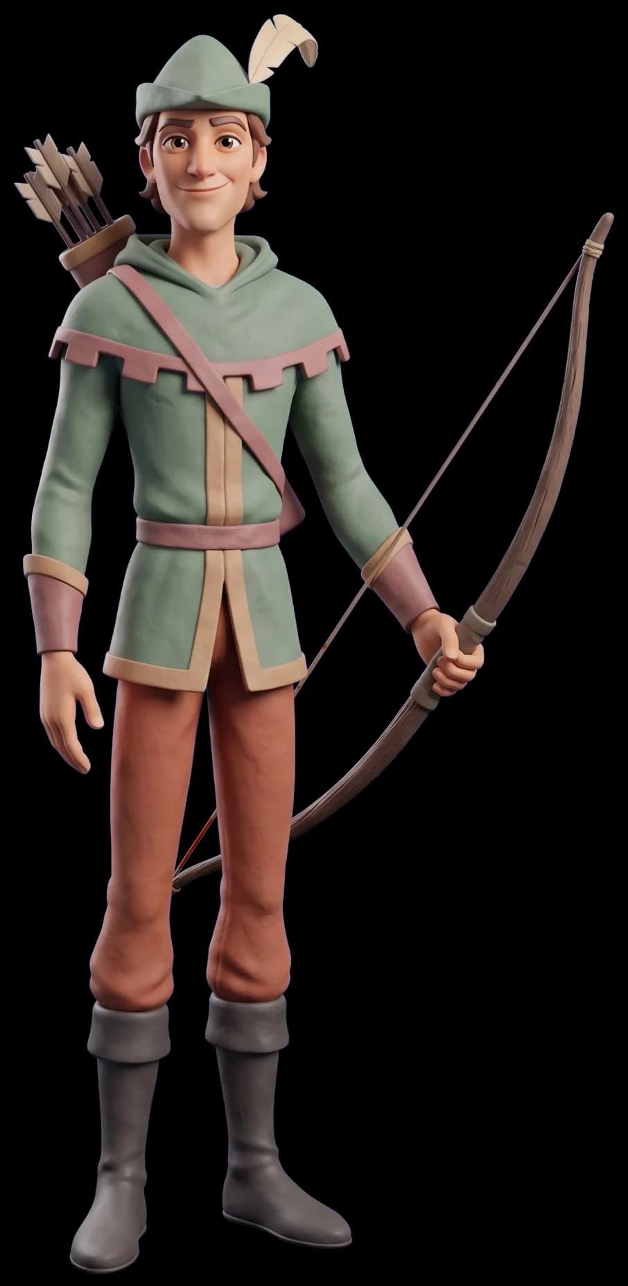 Robin Hood as a clay figurine