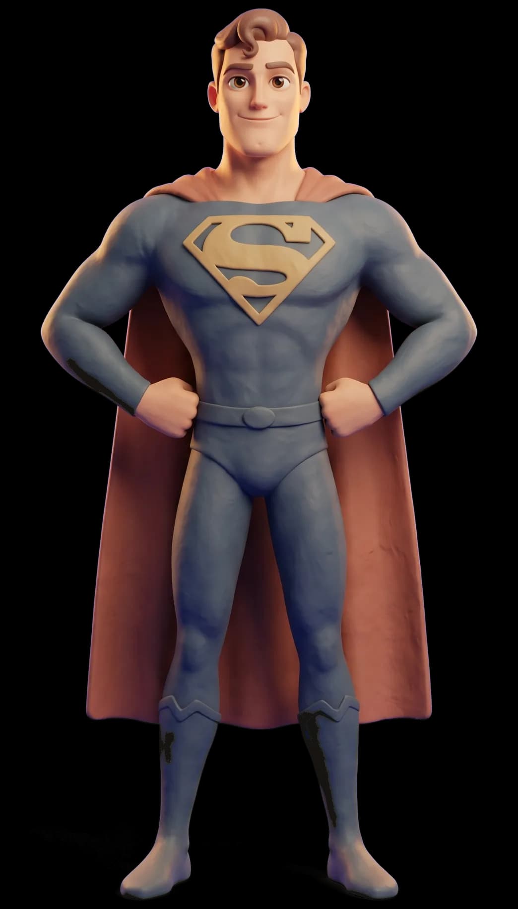 Superman as a clay figurine