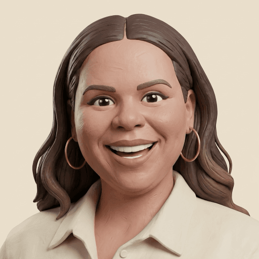 Clay-style portrait of Melissa