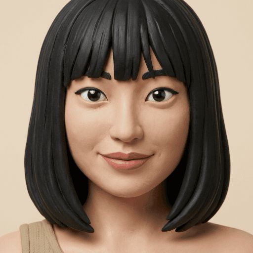 Clay-style portrait of Emma