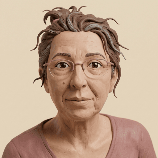 Clay-style portrait of Jennifer