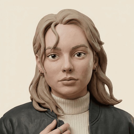 Clay-style portrait of Alina
