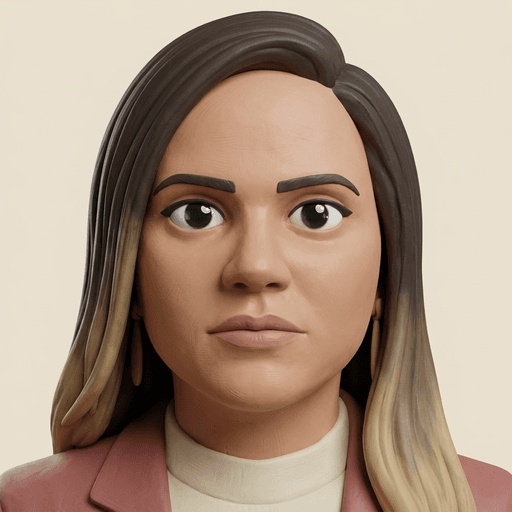 Clay-style portrait of Camila
