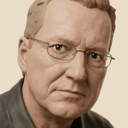 Clay-style portrait of Daniel