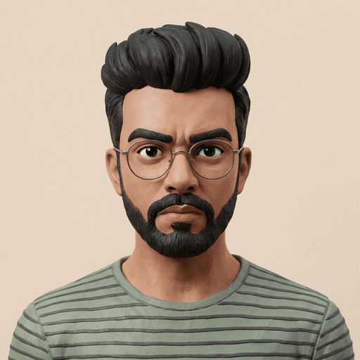 Clay-style portrait of Arjun