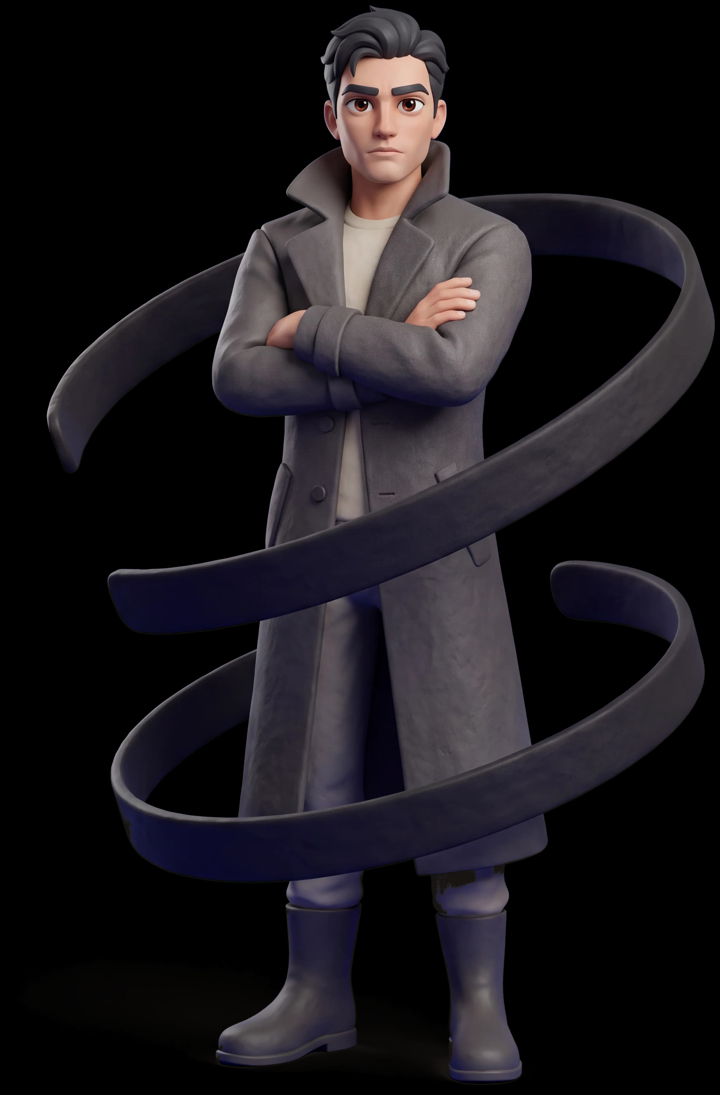 Black Aura clay figure