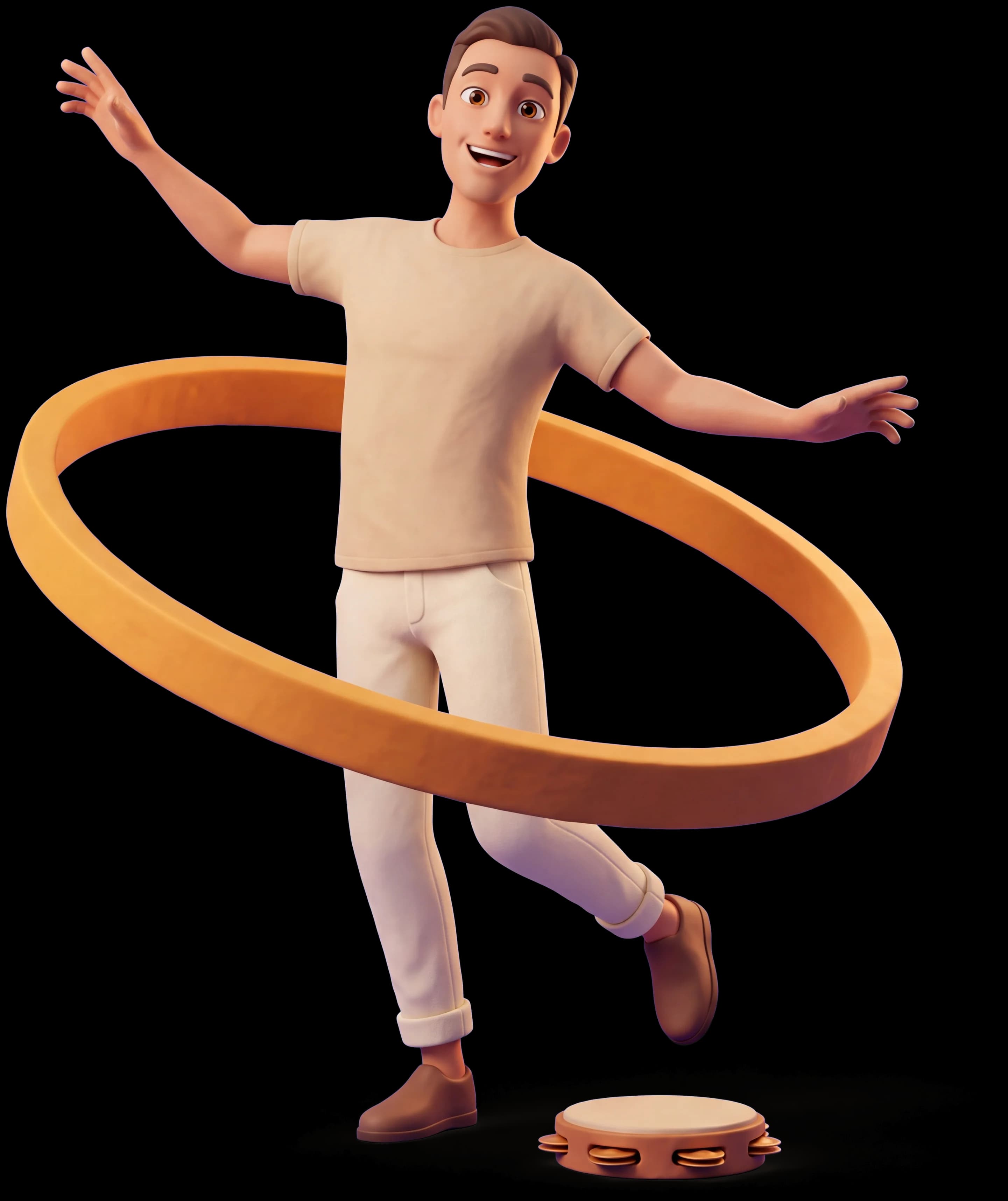 Orange Aura clay figure