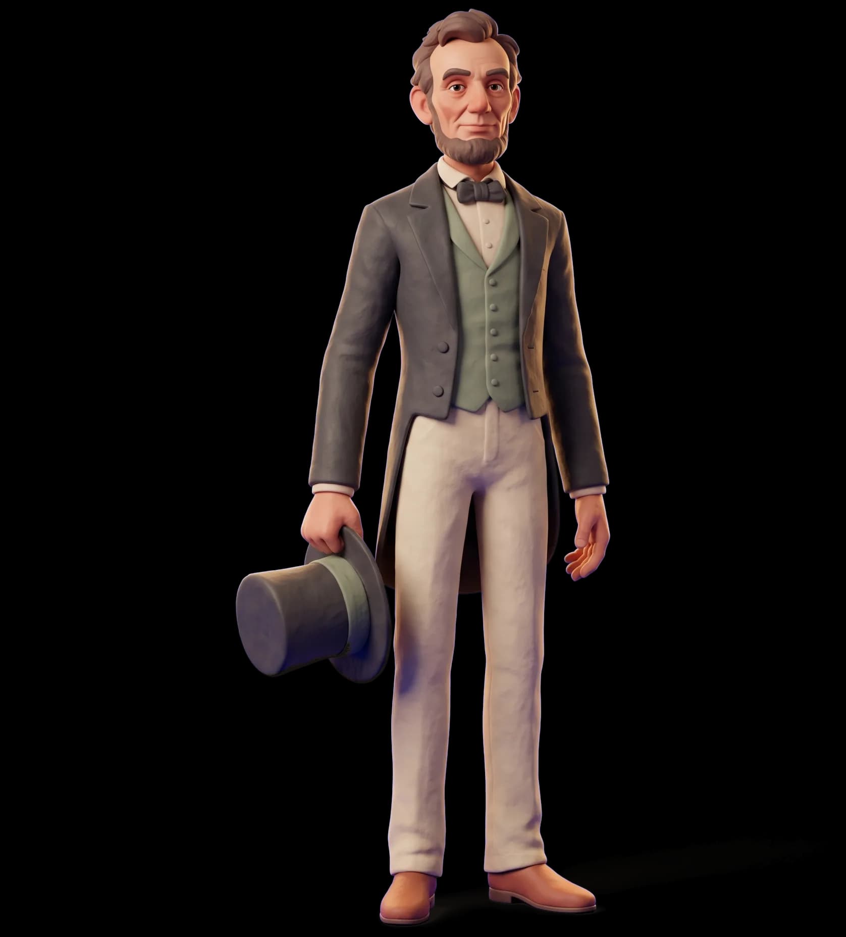 Abraham Lincoln as a clay figurine