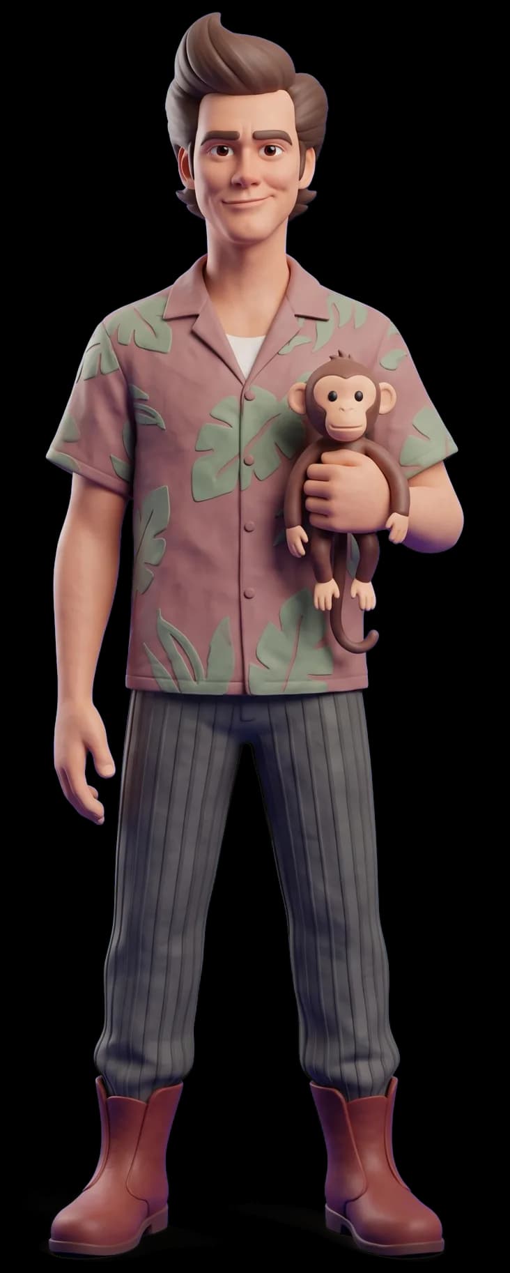 Ace Ventura as a clay figurine