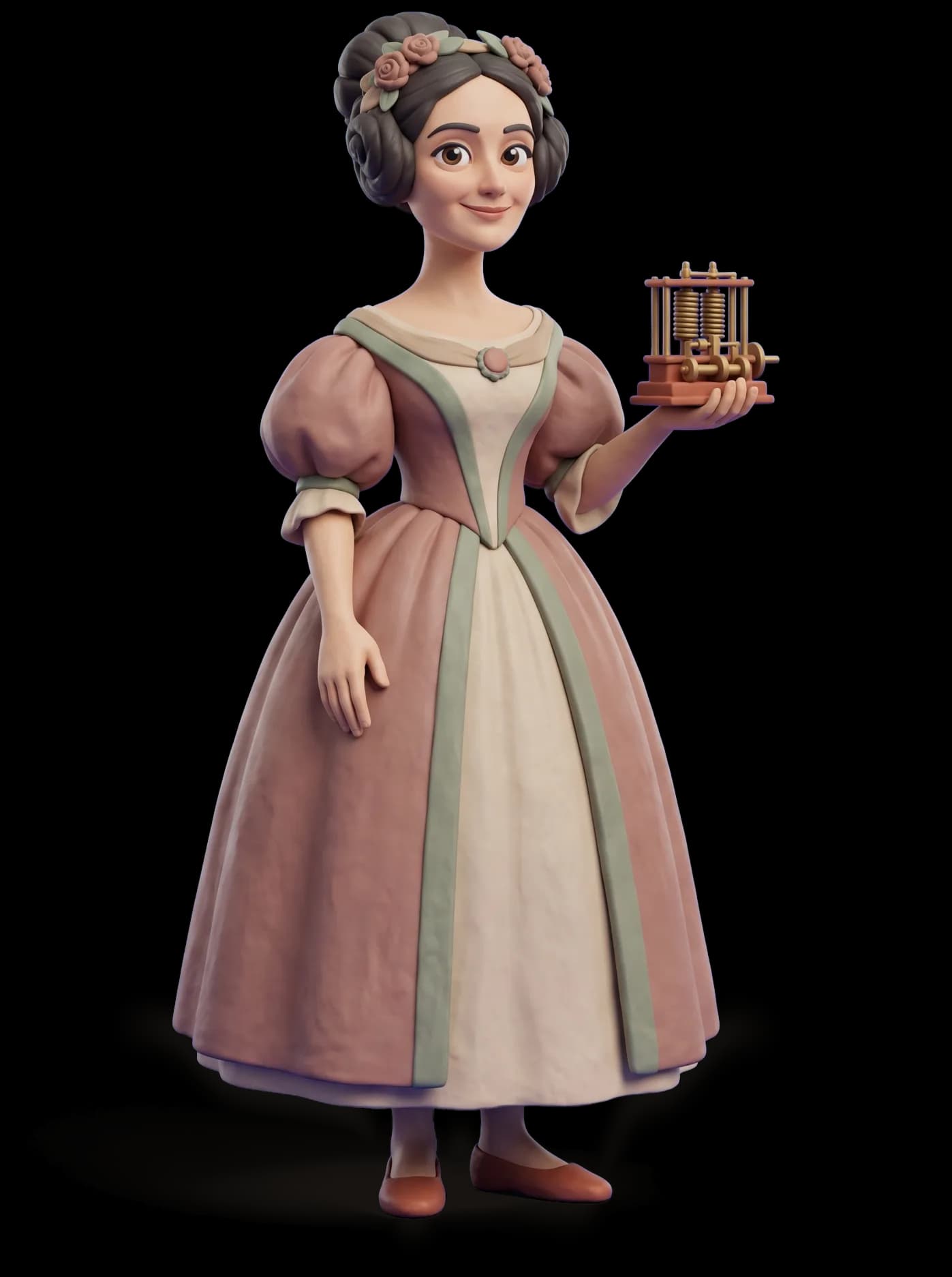 Ada Lovelace as a clay figurine