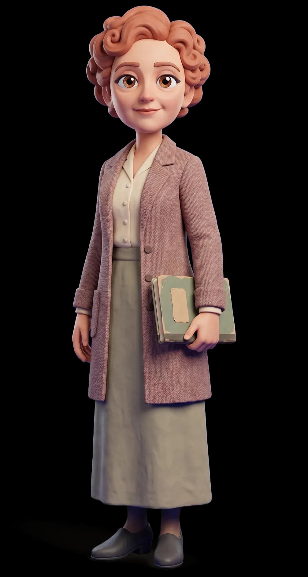 Agatha Christie as a clay figurine