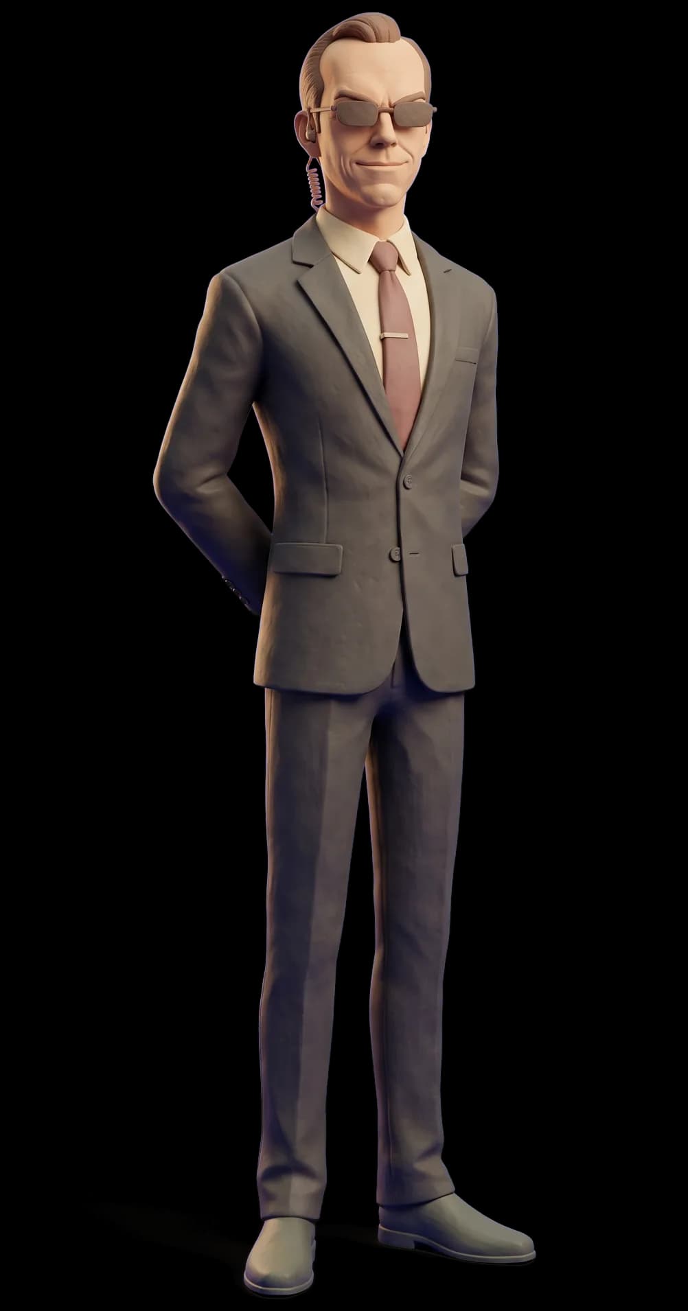 Agent Smith as a clay figurine