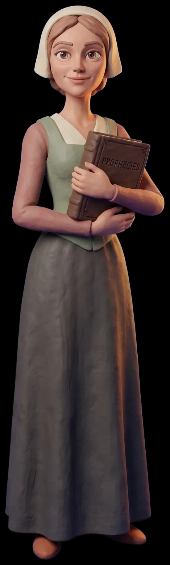 Agnes Nutter as a clay figurine