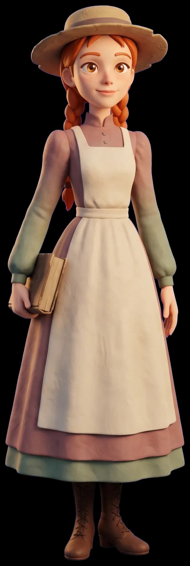 Anne of Green Gables as a clay figurine