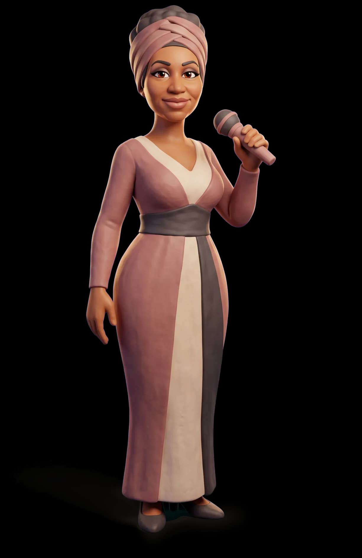 Aretha Franklin as a clay figurine