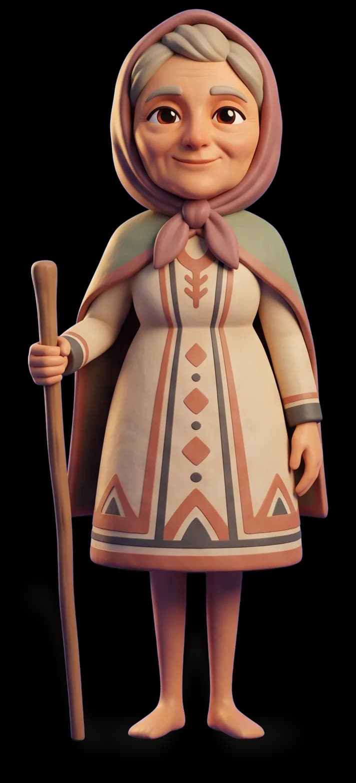 Baba Vanga as a clay figurine