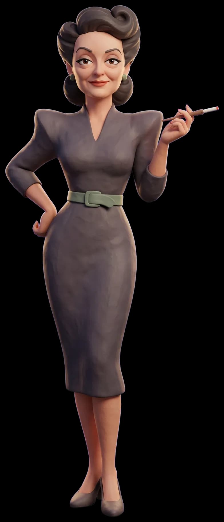 Bette Davis as a clay figurine