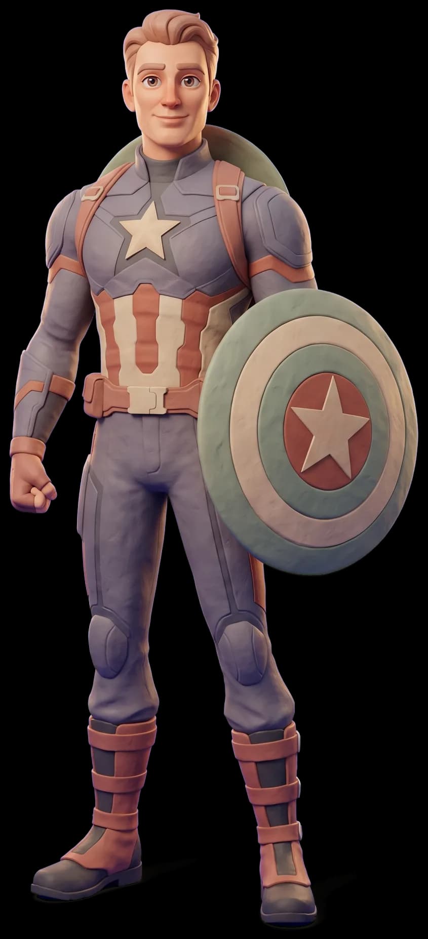 Captain America as a clay figurine