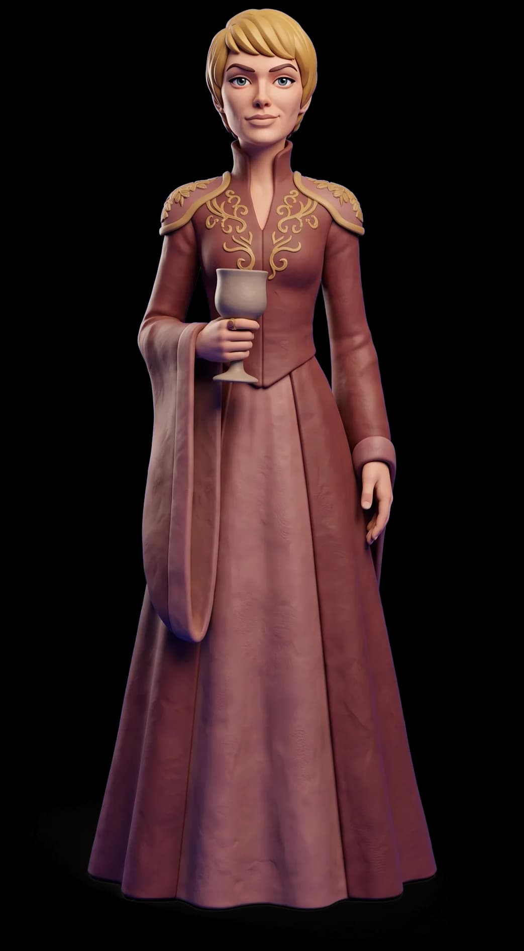 Cersei Lannister as a clay figurine