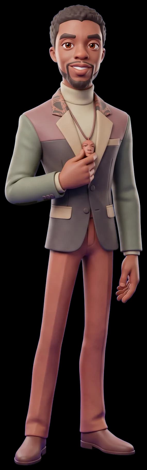 Chadwick Boseman as a clay figurine