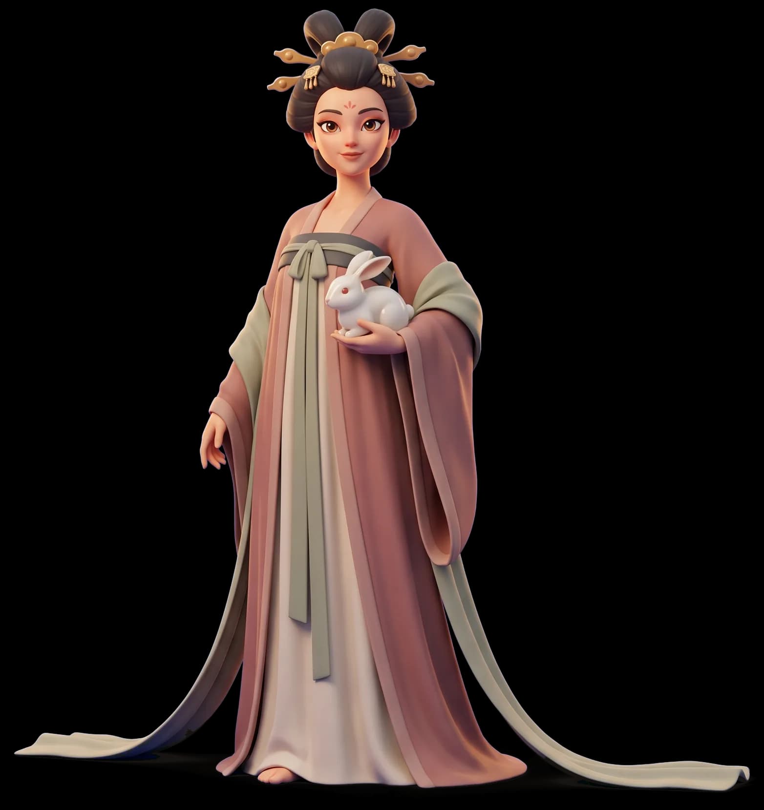Chang'e as a clay figurine