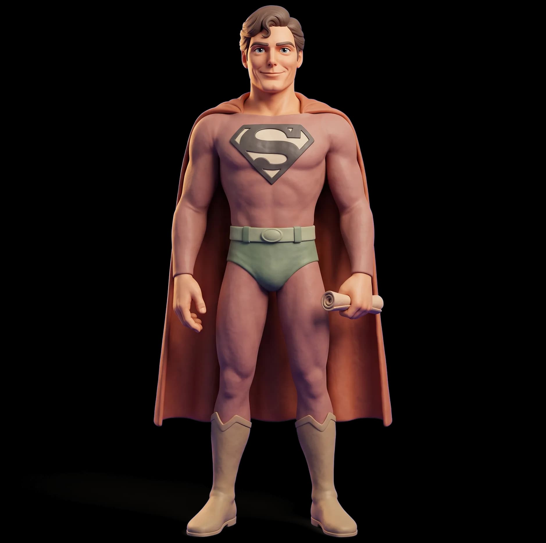 Christopher Reeve as a clay figurine