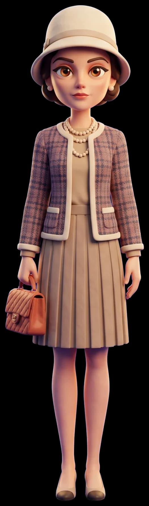 Coco Chanel as a clay figurine