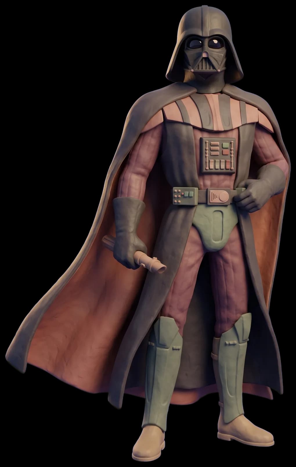 Darth Vader as a clay figurine