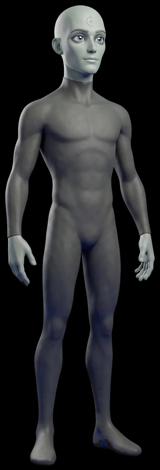 Doctor Manhattan as a clay figurine