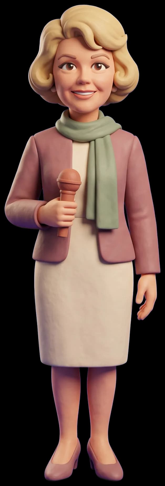 Doris Day as a clay figurine