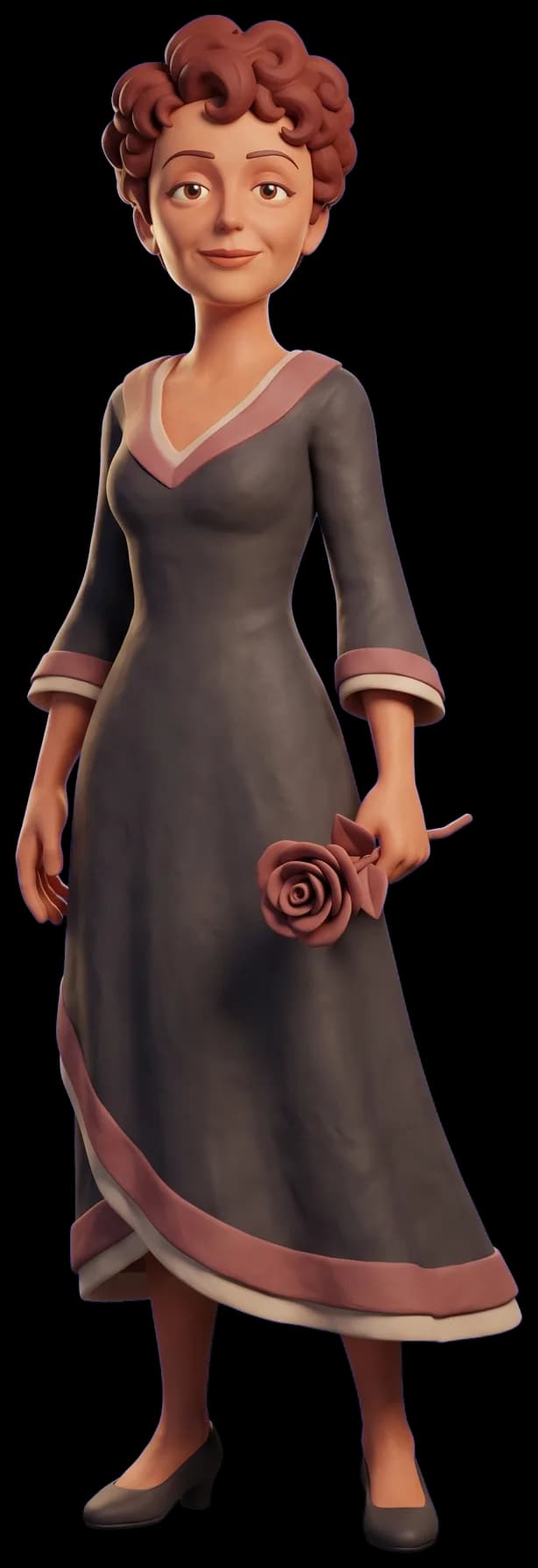 Édith Piaf as a clay figurine