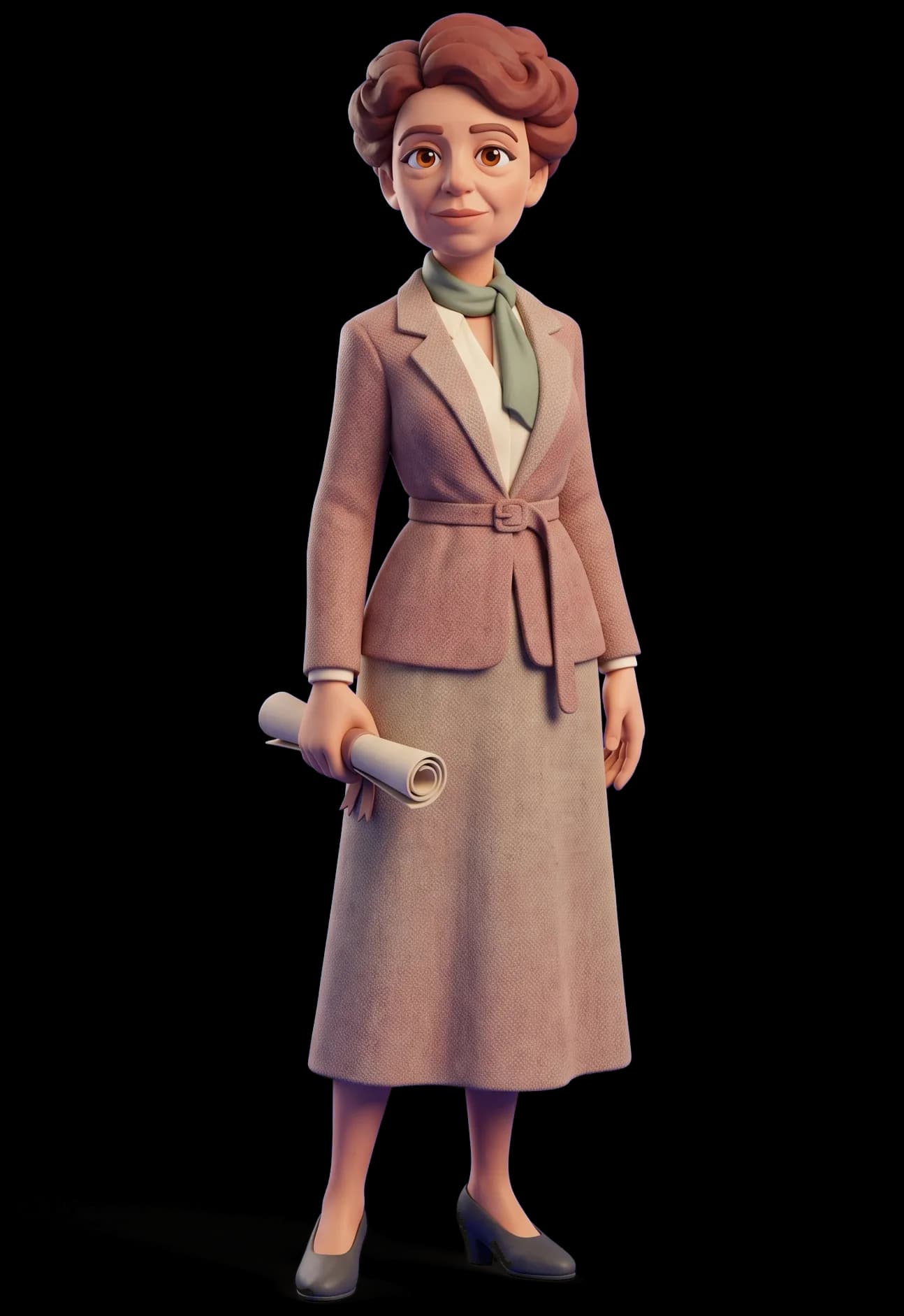 Eleanor Roosevelt as a clay figurine