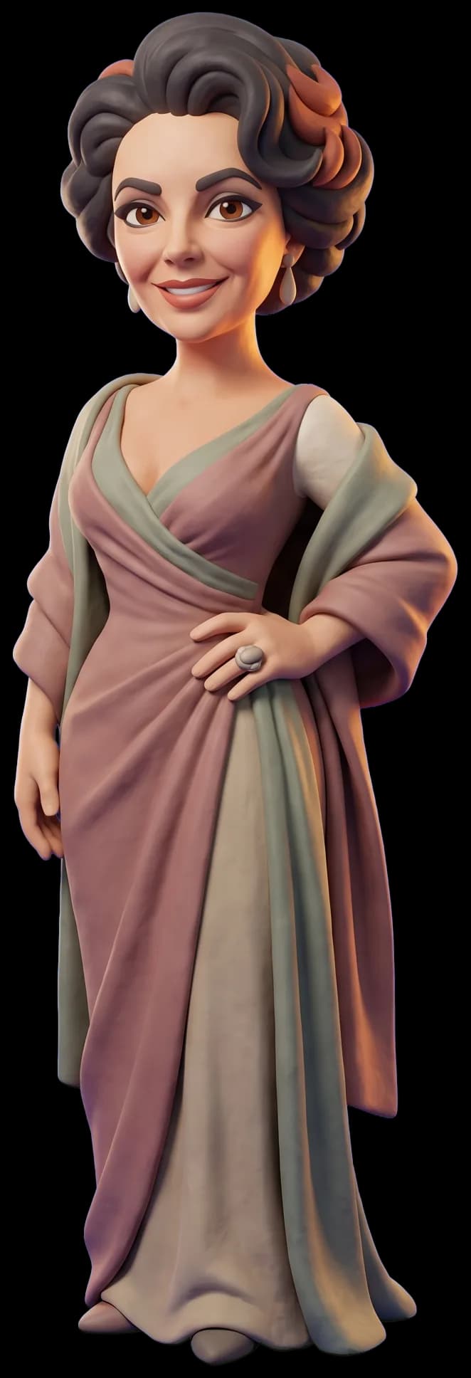 Elizabeth Taylor as a clay figurine