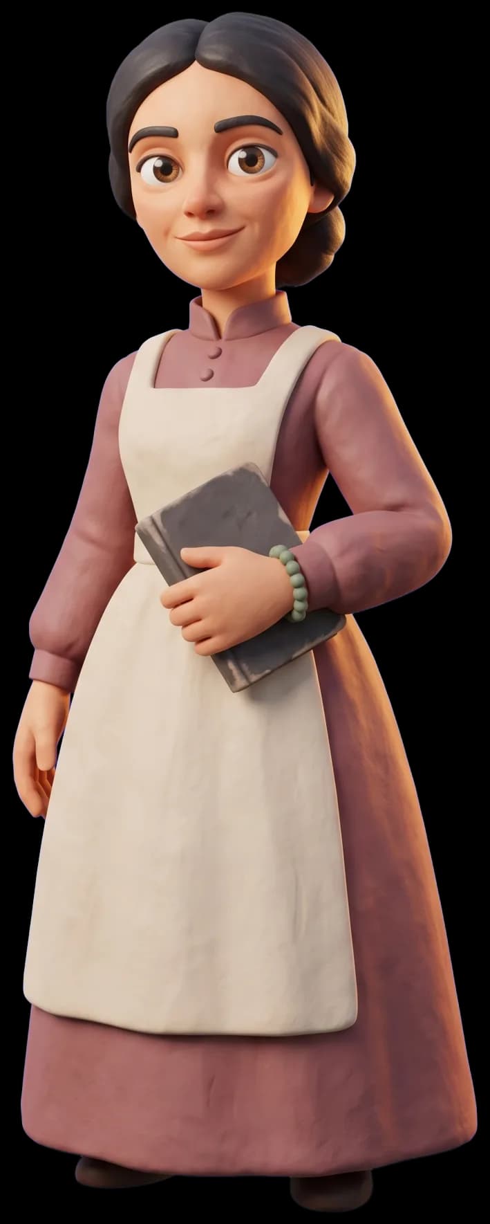 Emily Dickinson as a clay figurine