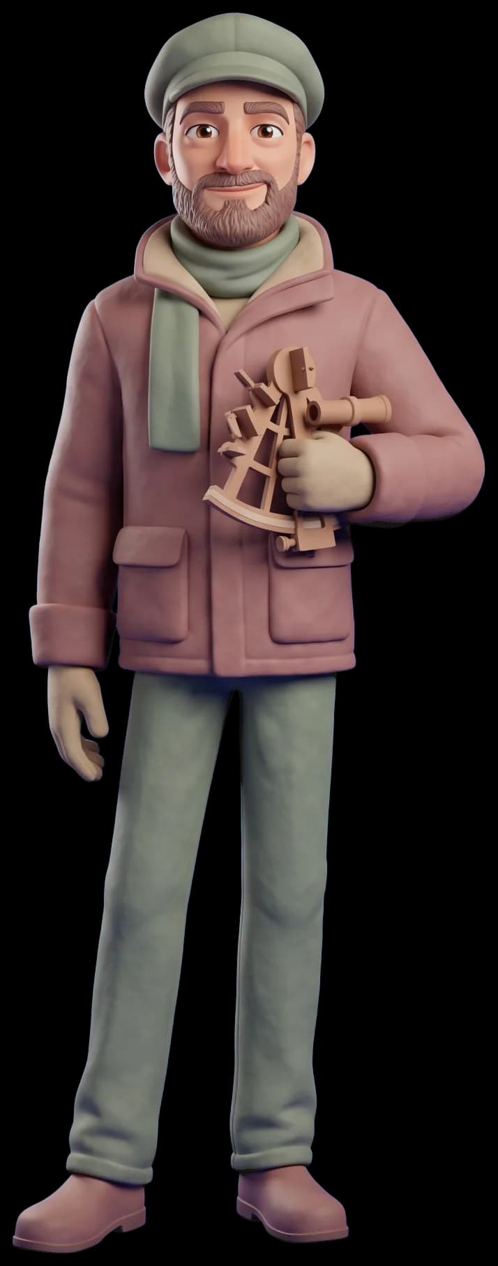 Ernest Shackleton as a clay figurine