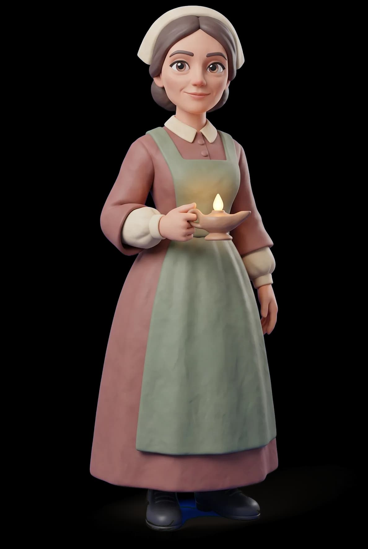 Florence Nightingale as a clay figurine