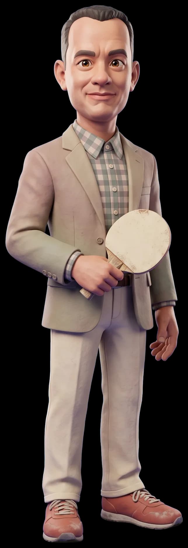 Forrest Gump as a clay figurine