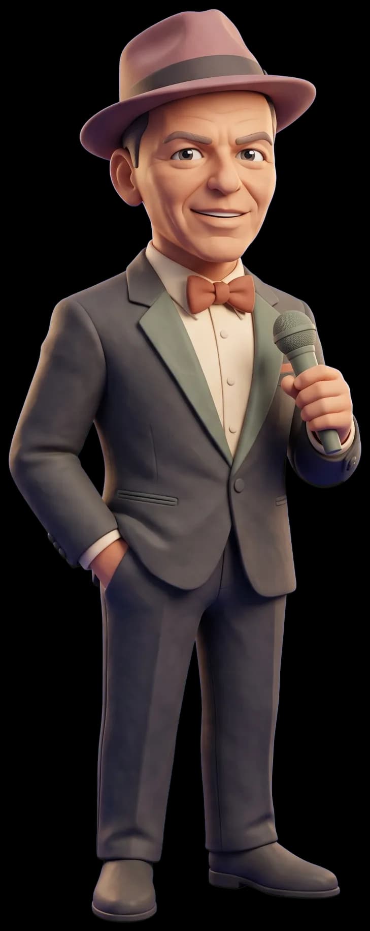 Frank Sinatra as a clay figurine