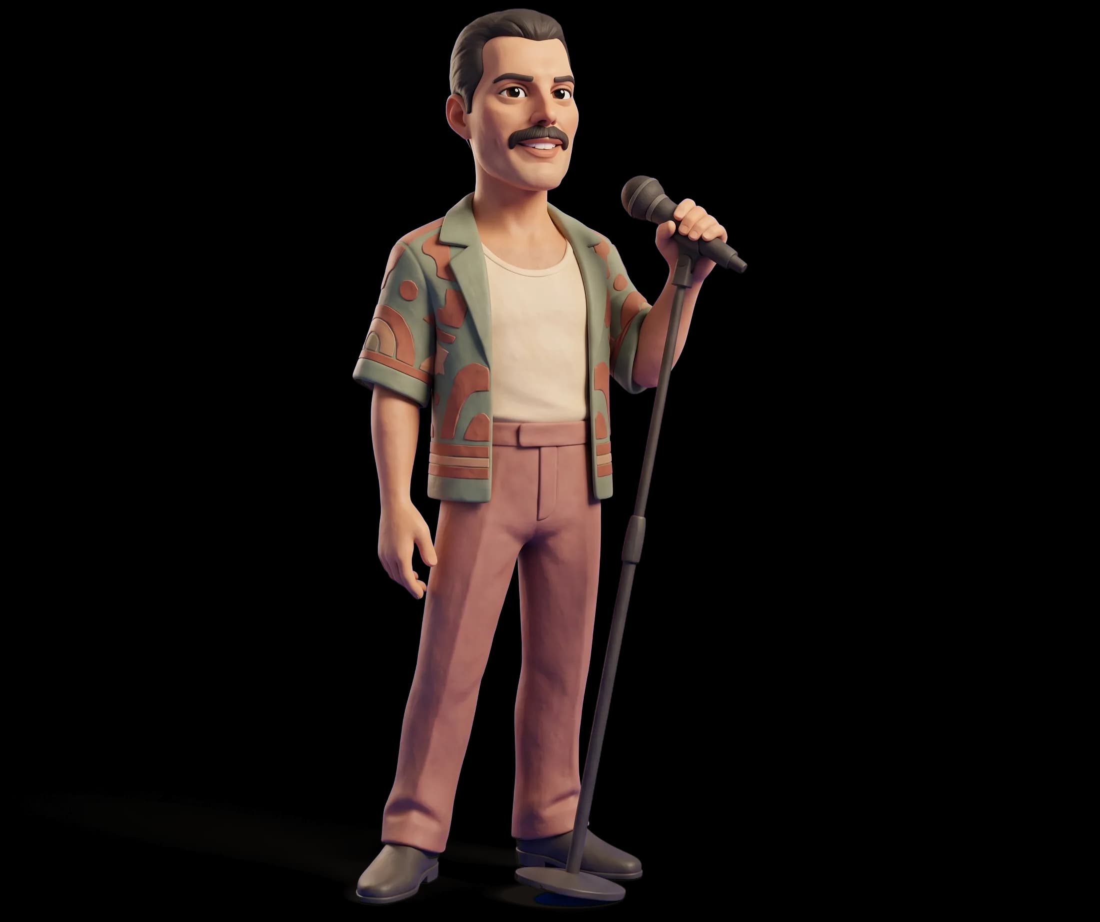 Freddie Mercury as a clay figurine