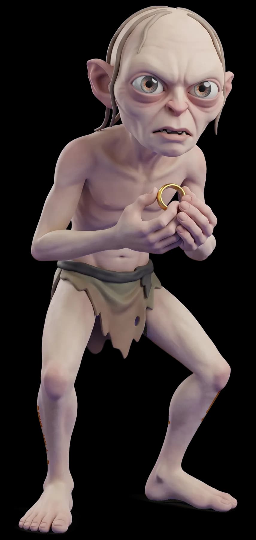 Gollum as a clay figurine
