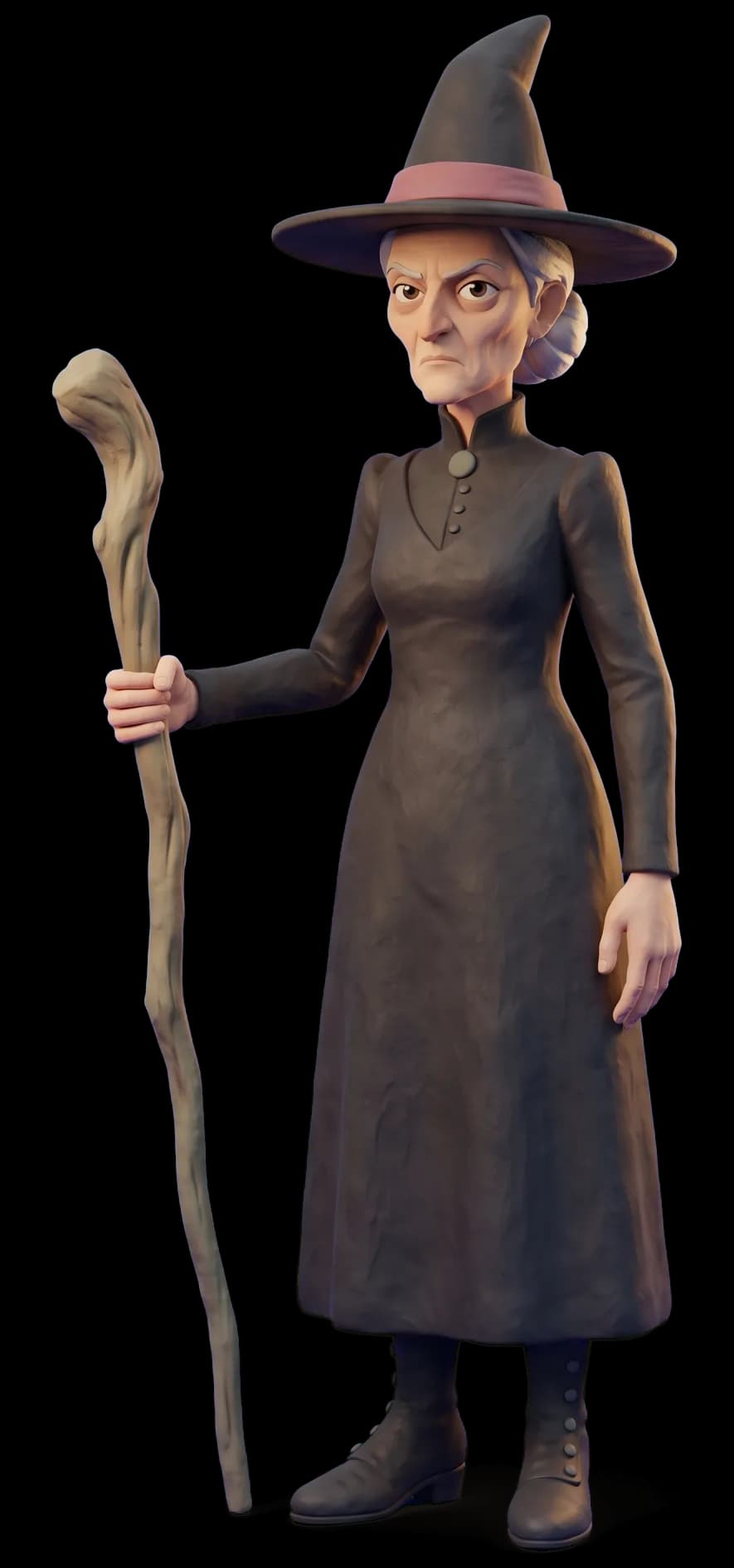 Granny Weatherwax as a clay figurine