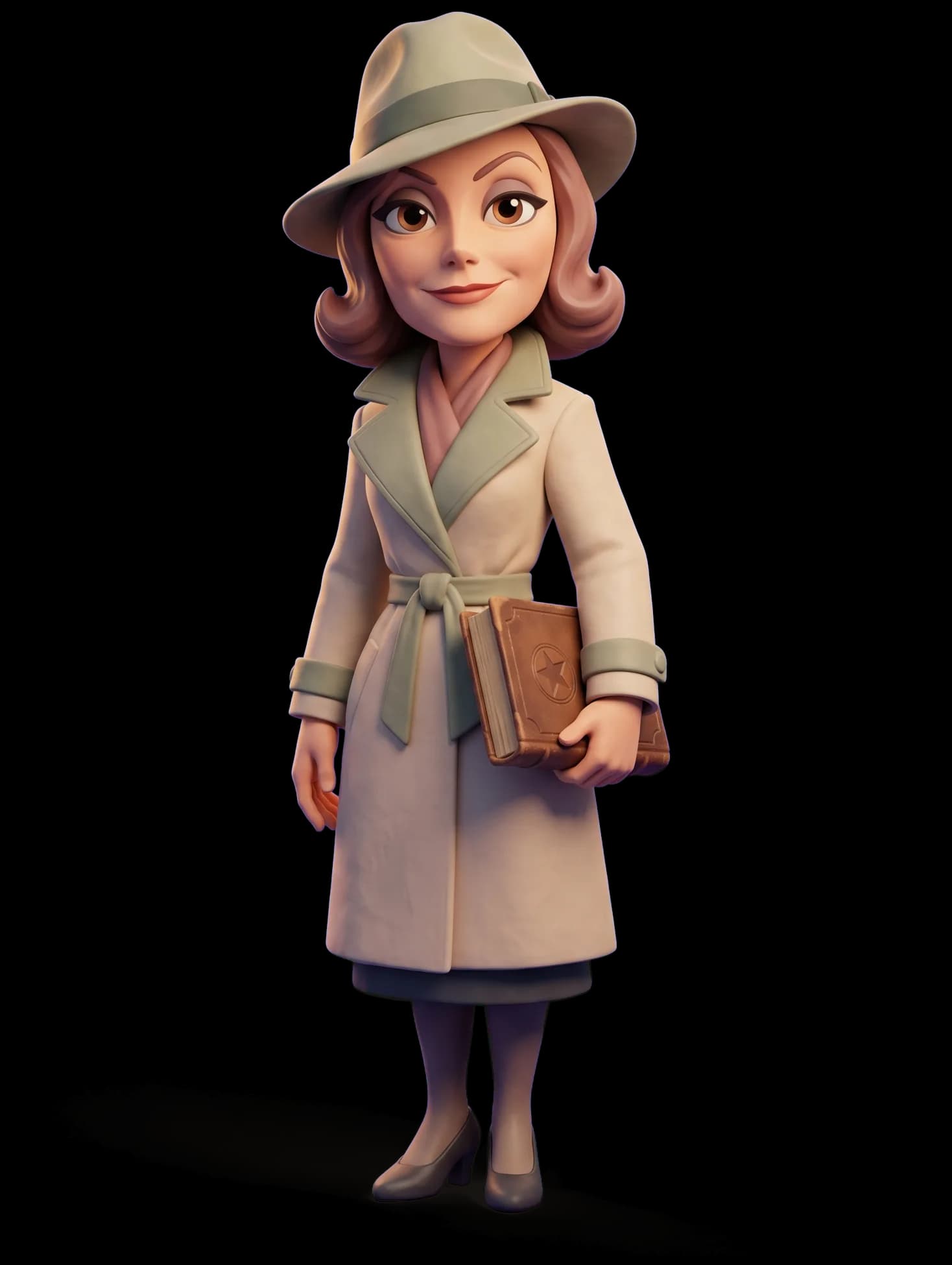 Greta Garbo as a clay figurine